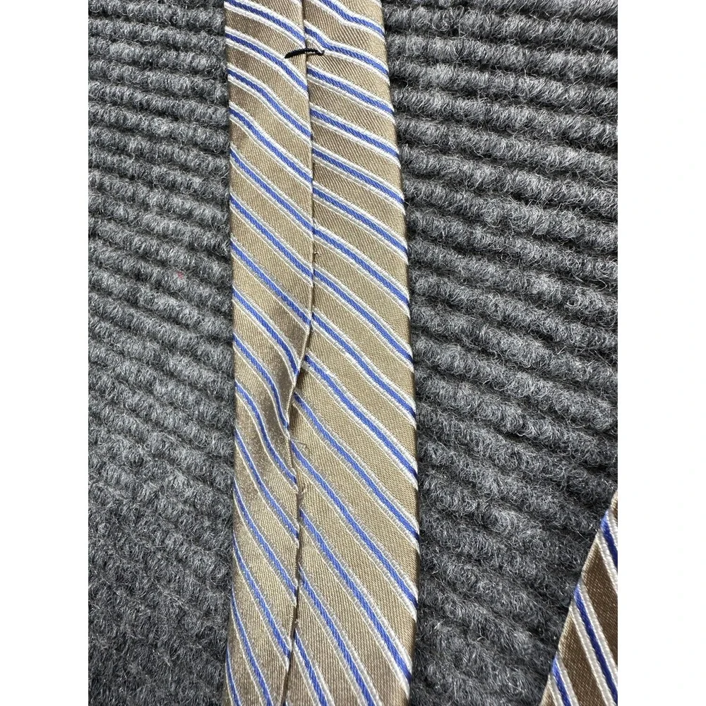 Izod Neckties‎ Lot of 3 Mens 100% Silk Green Gold Brown Geometric Stripe